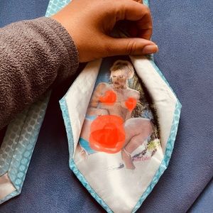 Gag Naughty Tie with Fully Nude Model. Funny gift.